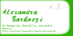 alexandra barkoczi business card